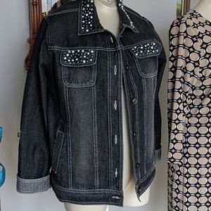 NWOT embellished jean jacket